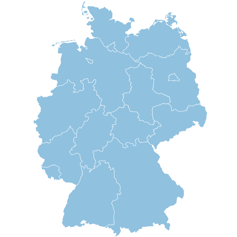 Deutschlandkarte mit Landesgrenzen