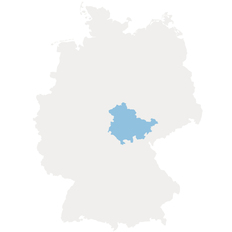 Landesumriss Thüringen