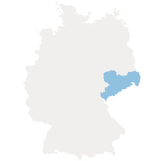 Landesumriss Sachsen