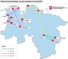 Karte Sommerreise