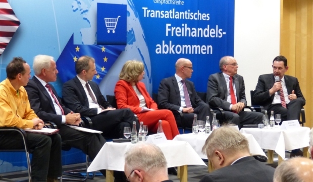 Podiumsdiskussion über das geplante Freihandelsabkommen EU:USA am 20. Februar 2014 in der Landesvertretung Niedersachsen