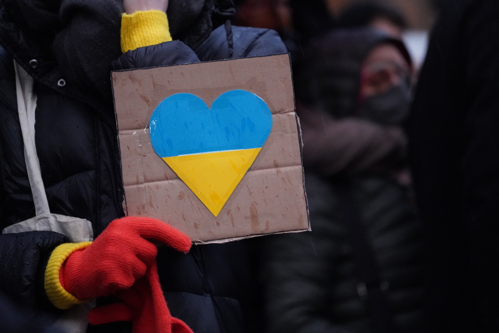 25. Februar 2022 - Ukraine Kundgebung in Hannover
